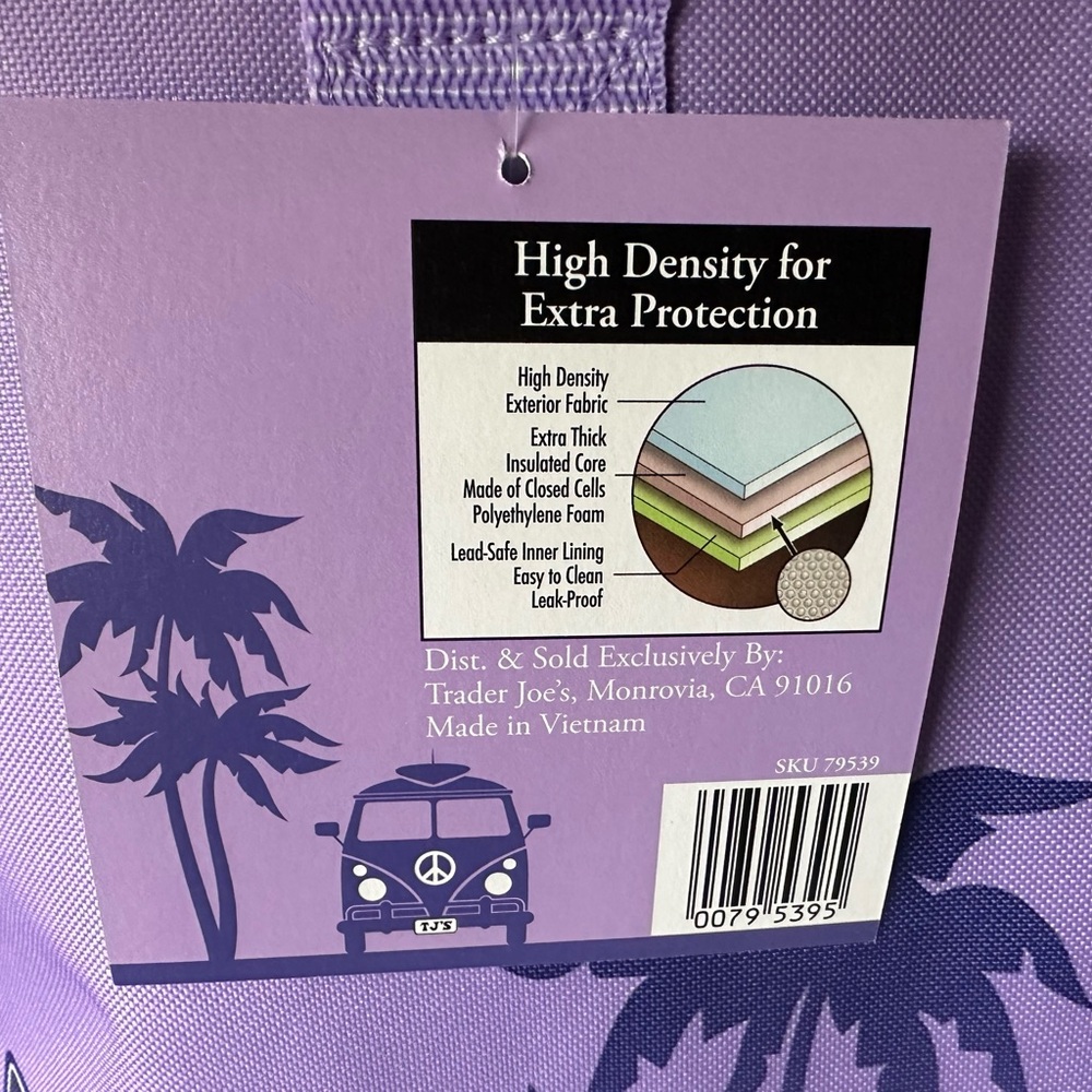 Trader Joe’s Purple Large Reusable Insulated Bag (8 Gallon) NWT - Picture 3 of 12